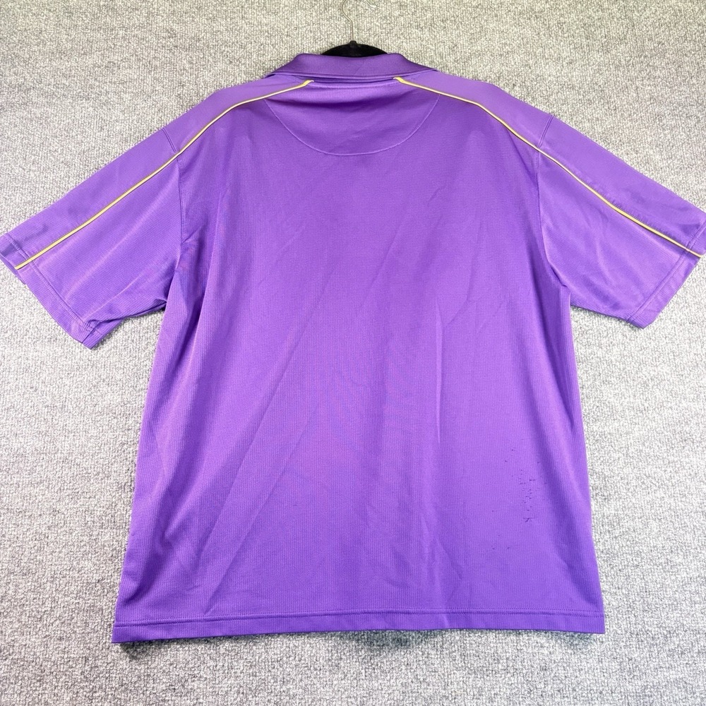 PGA Tour LSU Tigers Polo Shirt Men's XL Purple Gold Embroidered NCAA Golf - Picture 5 of 8